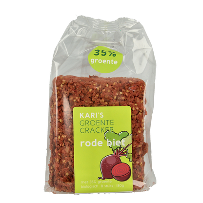 Kari's Crackers  Groentecracker rode biet bio 180.00 Gram