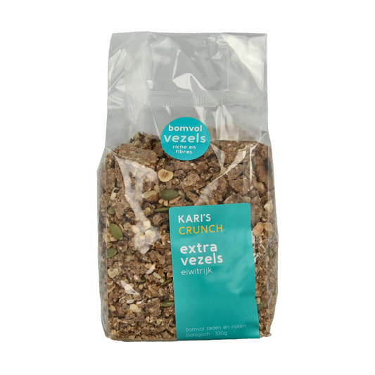 Kari's Crunch  Granola extra vezels eiwit bio 330 Gram