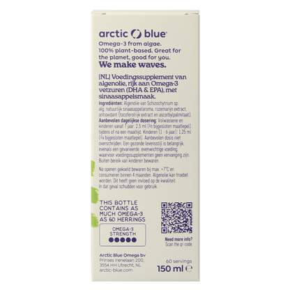 Arctic Blue Algenolie DHA en EPA 150 Milliliter