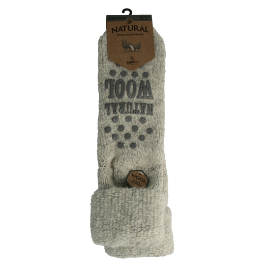 Apollo Slofsok anti slip unisex grijs/beige maat 43-46 1 Paar