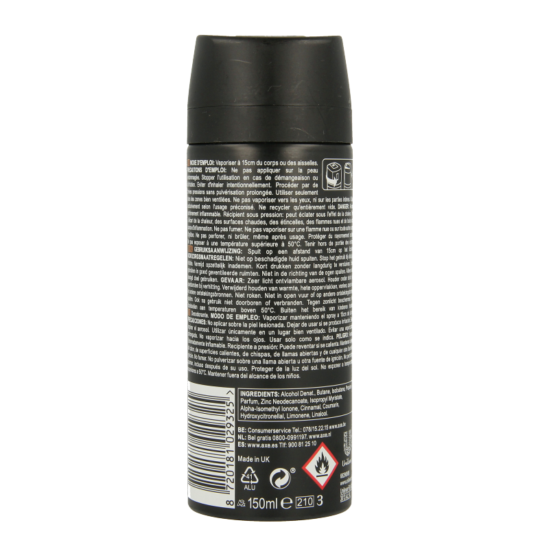 AXE Deodorant bodyspray leather & coockies 150 Milliliter