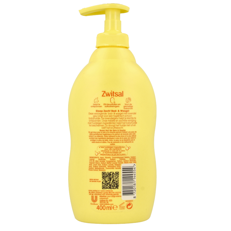 Zwitsal Bad/wasgel lavendel 400 Milliliter