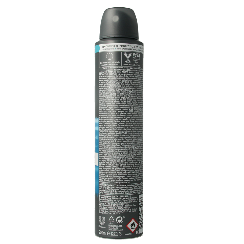 Dove Deodorant spray men+ care  clean comfort 200 Milliliter