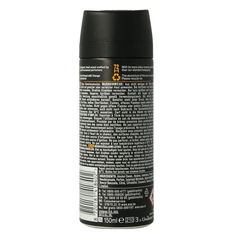 AXE Deodorant bodyspray black vanilla 150 Milliliter