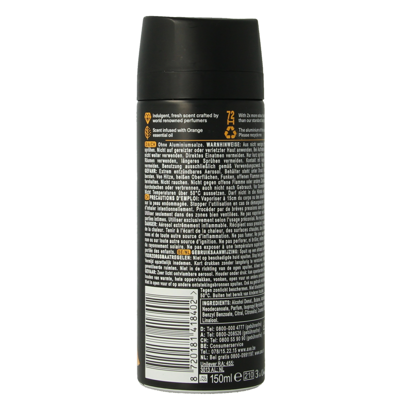 AXE Deodorant bodyspray black vanilla 150 Milliliter