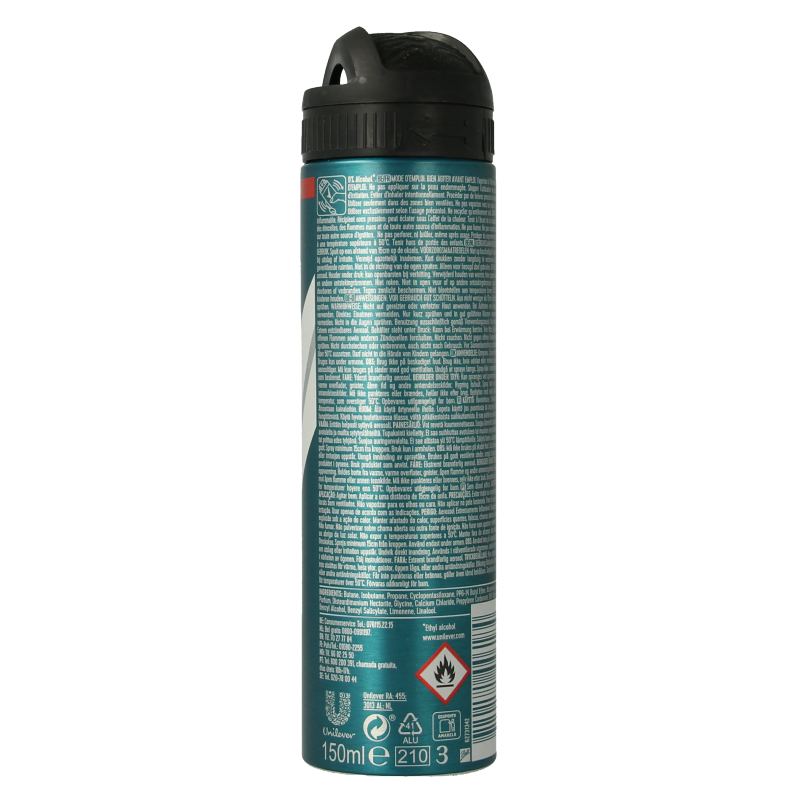 Rexona Deodorant spray invisible black & white 150 Milliliter