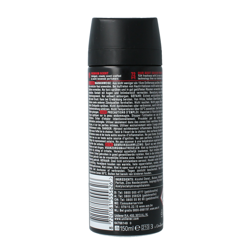AXE Deodorant bodyspray cherry fizz 150 Milliliter