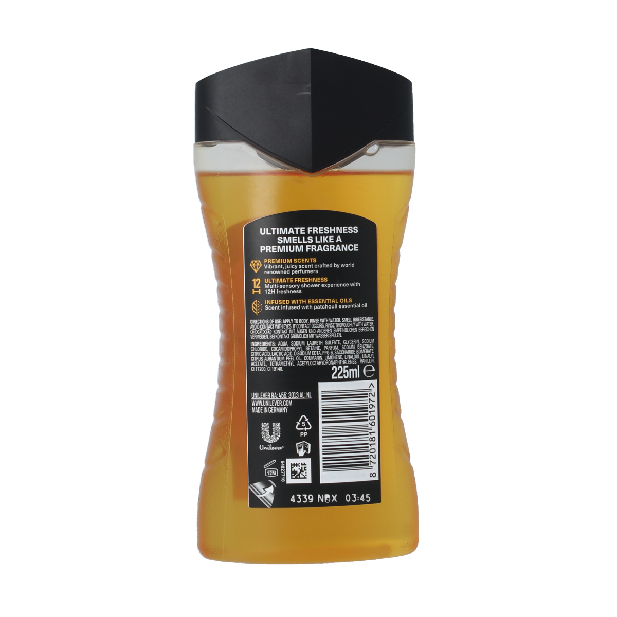 AXE Showergel peach infusion 225.00 Milliliter
