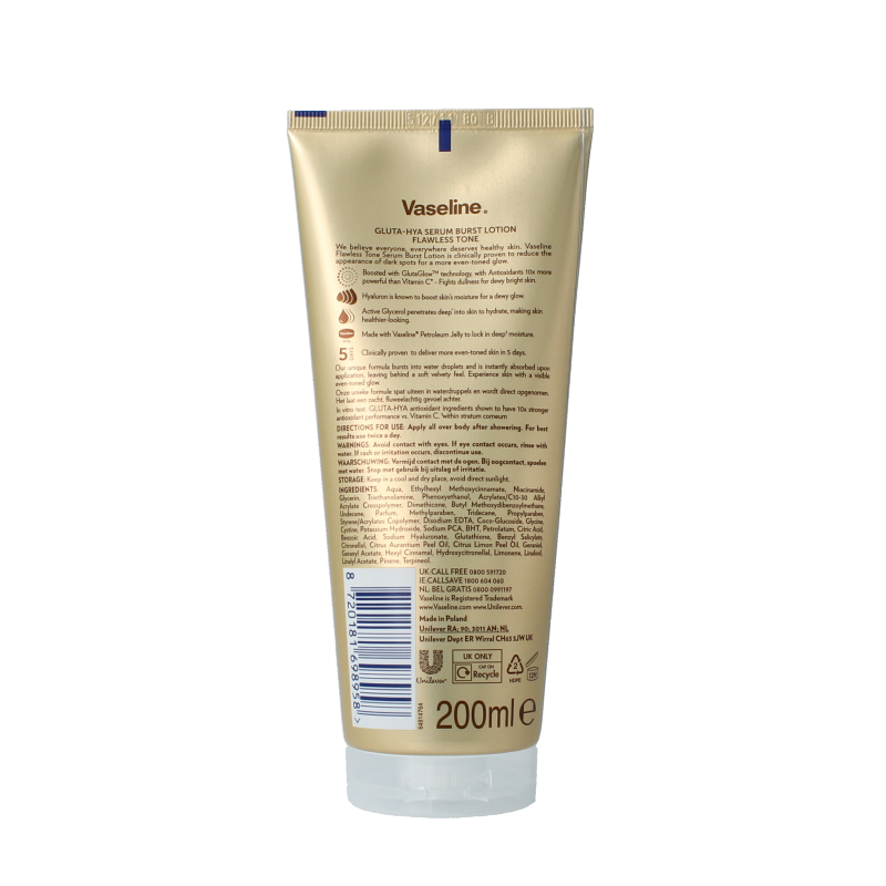 Vaseline Gluta-hya flawless glow 200 Milliliter