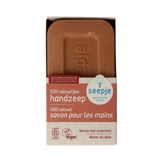 Seepje Hand en lichaamszeep vetiver cederhout 120 Gram