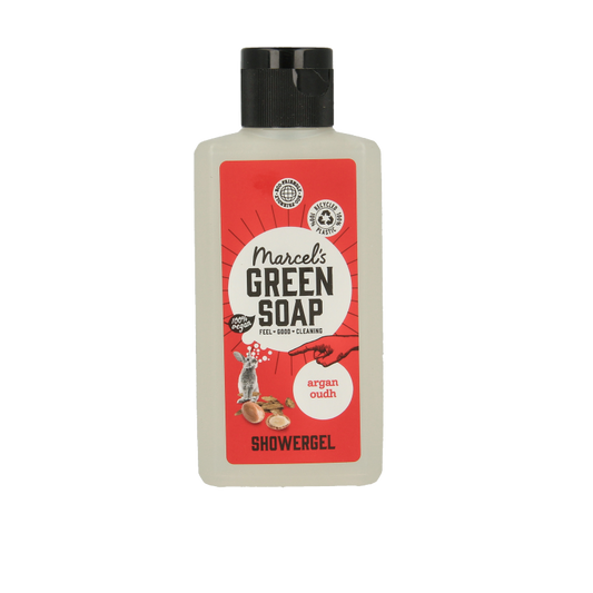 Marcel's Green Soap Showergel argan & oudh mini 100 Milliliter