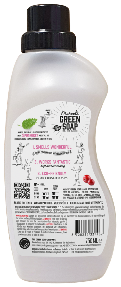 Marcel's Green Soap Wasverzachter patchouli & cranberry 750 Milliliter