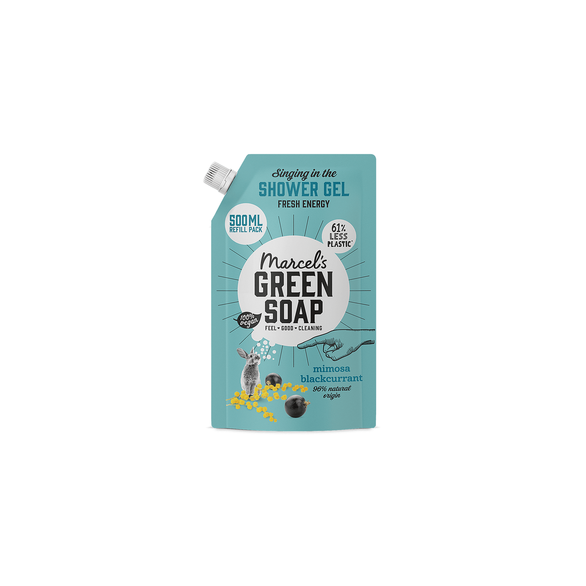 Marcel's Green Soap Showergel mimosa & black currant navul 500 Milliliter