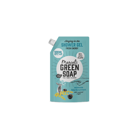Marcel's Green Soap Showergel mimosa & black currant navul 500 Milliliter