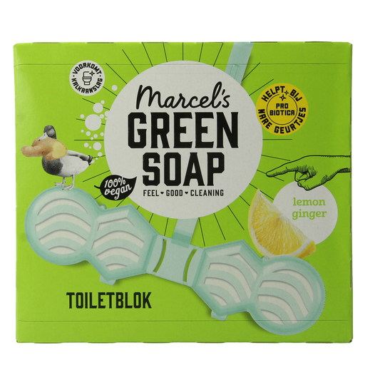 Marcel's Green Soap Toiletblok citroen & gember 35.00 Gram