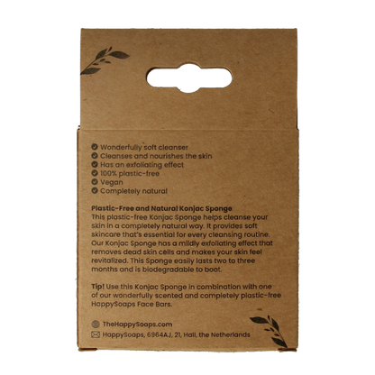 Happysoaps Konjac spons gevoelige huid 1 Stuks