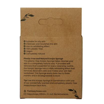 Happysoaps Konjac spons vette huid 1 Stuks