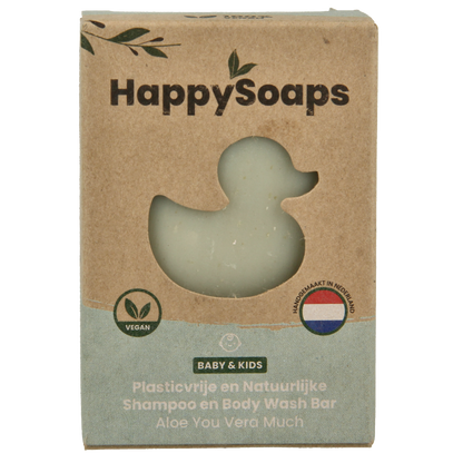 Happysoaps Baby shampoo & body wash aloe you very much 80 Gram