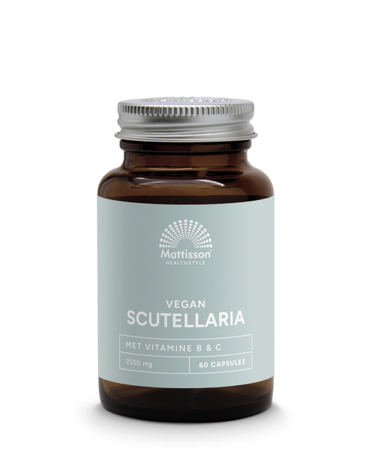 Mattisson Scutellaria 2500mg met vit B C curcumine vegan 60 Vegetarische capsules