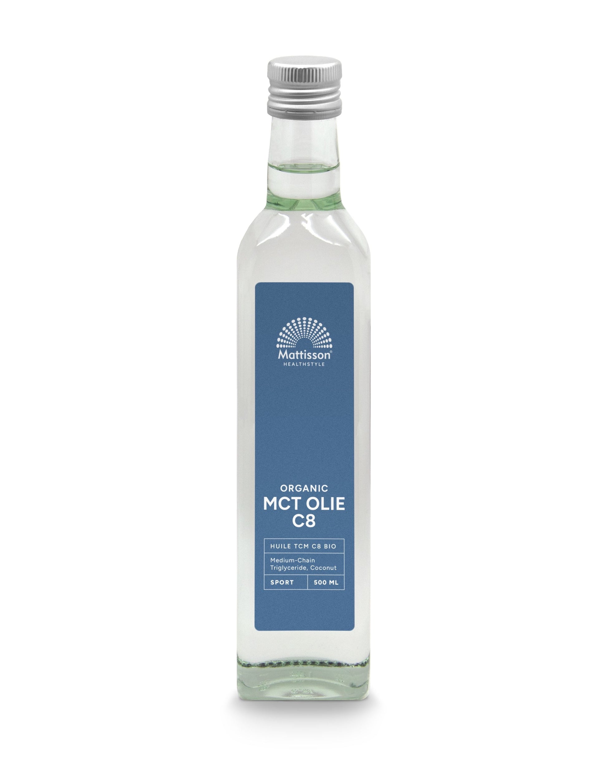 Mattisson MCT olie C8 - coconut pure - 99% caprylic acid bio 500 Milliliter