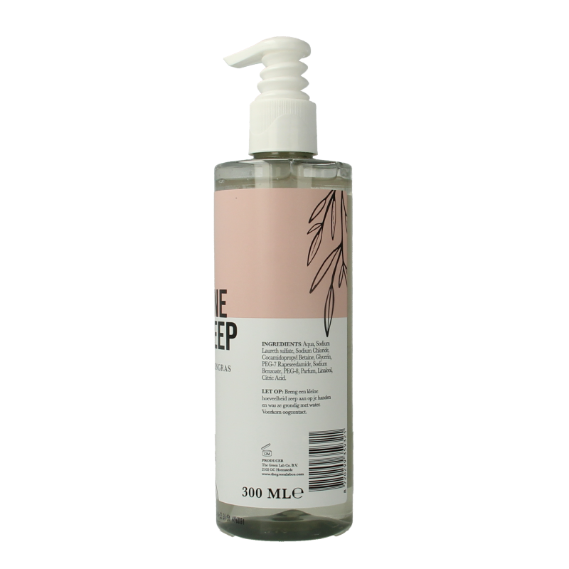 The Green Lab Co Handzeep vloeibaar saffraan & citroen met pomp 300 Milliliter