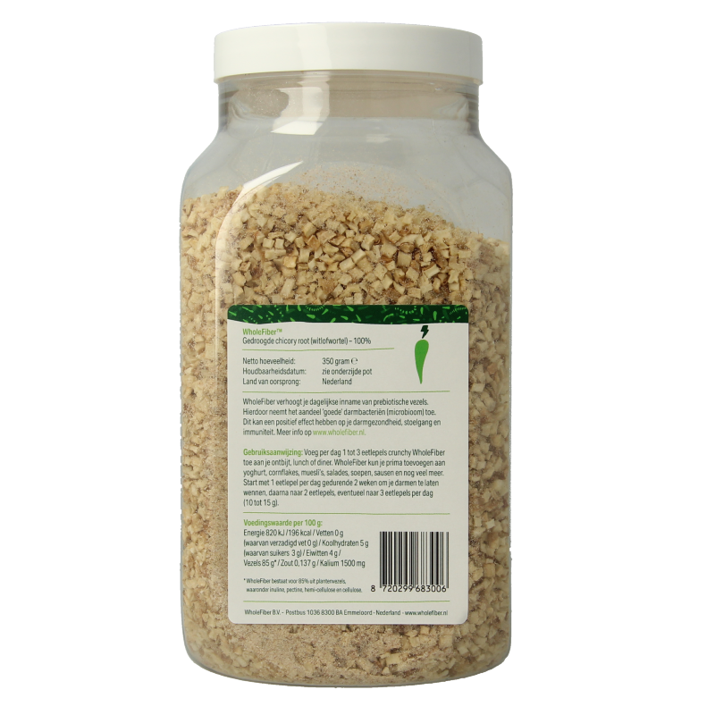 WholeFiber Gedroogde chicory root (witlofwortel) 350 Gram