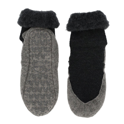 Apollo Huisslof wol anti-slip antraciet 41/42 1 Paar