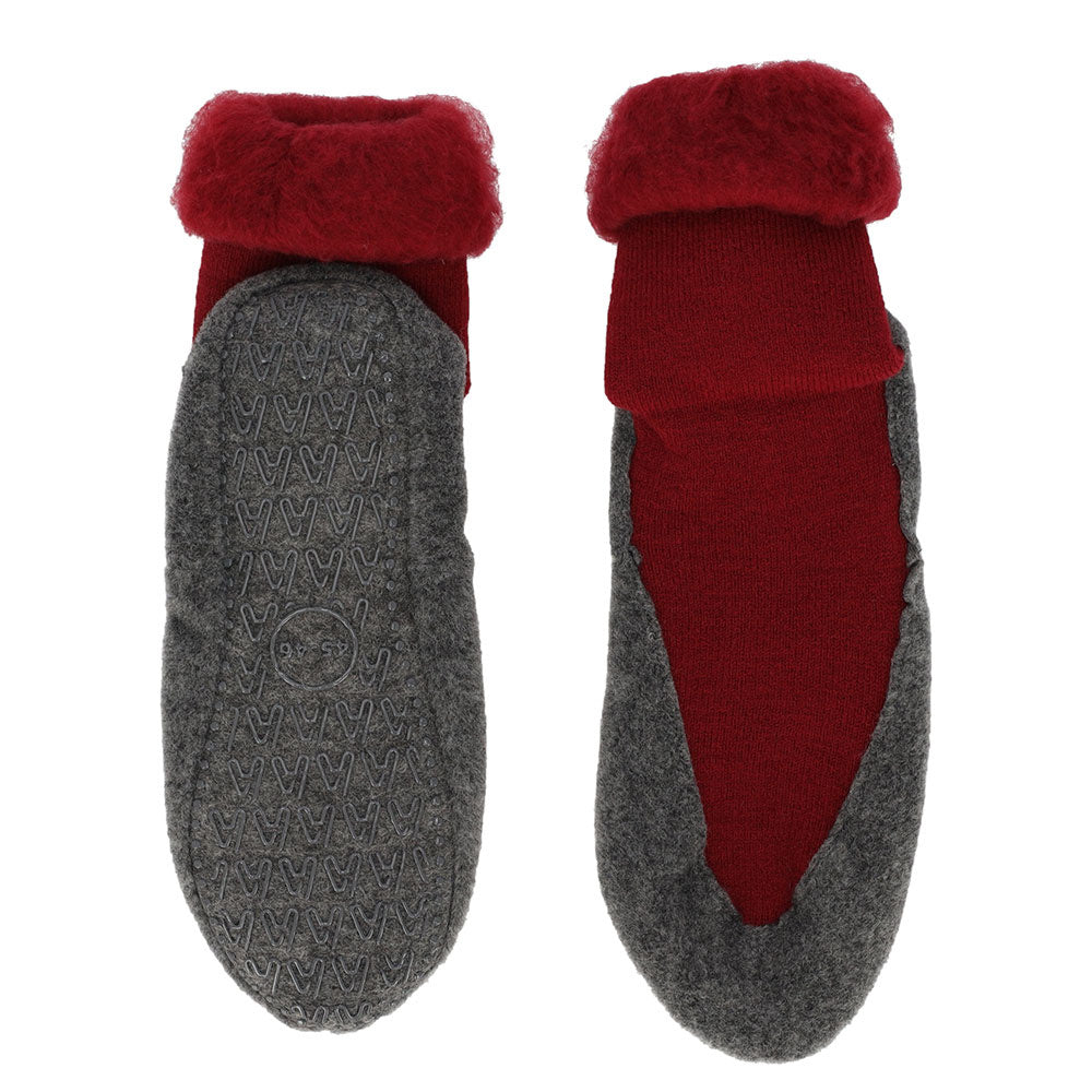 Apollo Huisslof wol anti-slip rood 39/40 1 Paar