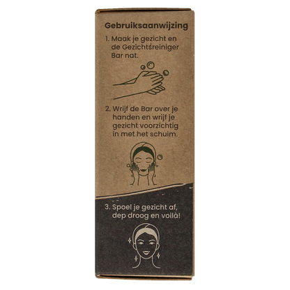 Happysoaps Gezichtsreiniger bar houtskool en sandelwood 70 Gram