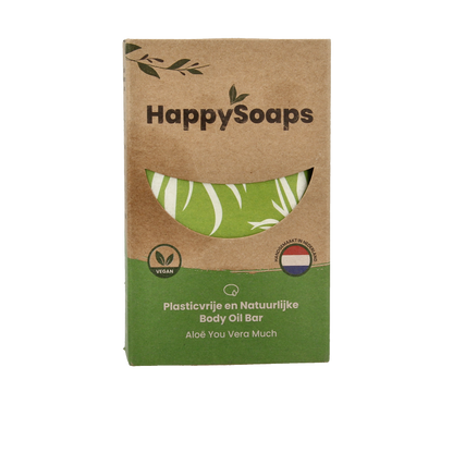 Happysoaps Body oil bar aloe you vera much 70 Gram
