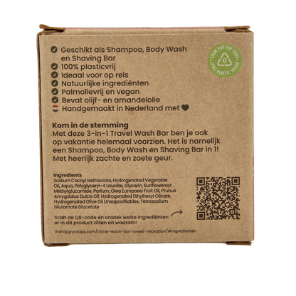 Happysoaps 3-in-1 Travel wash sweet 40 Gram