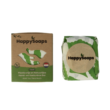 Happysoaps Hand & voetcreme bar aloe vera 40 Gram