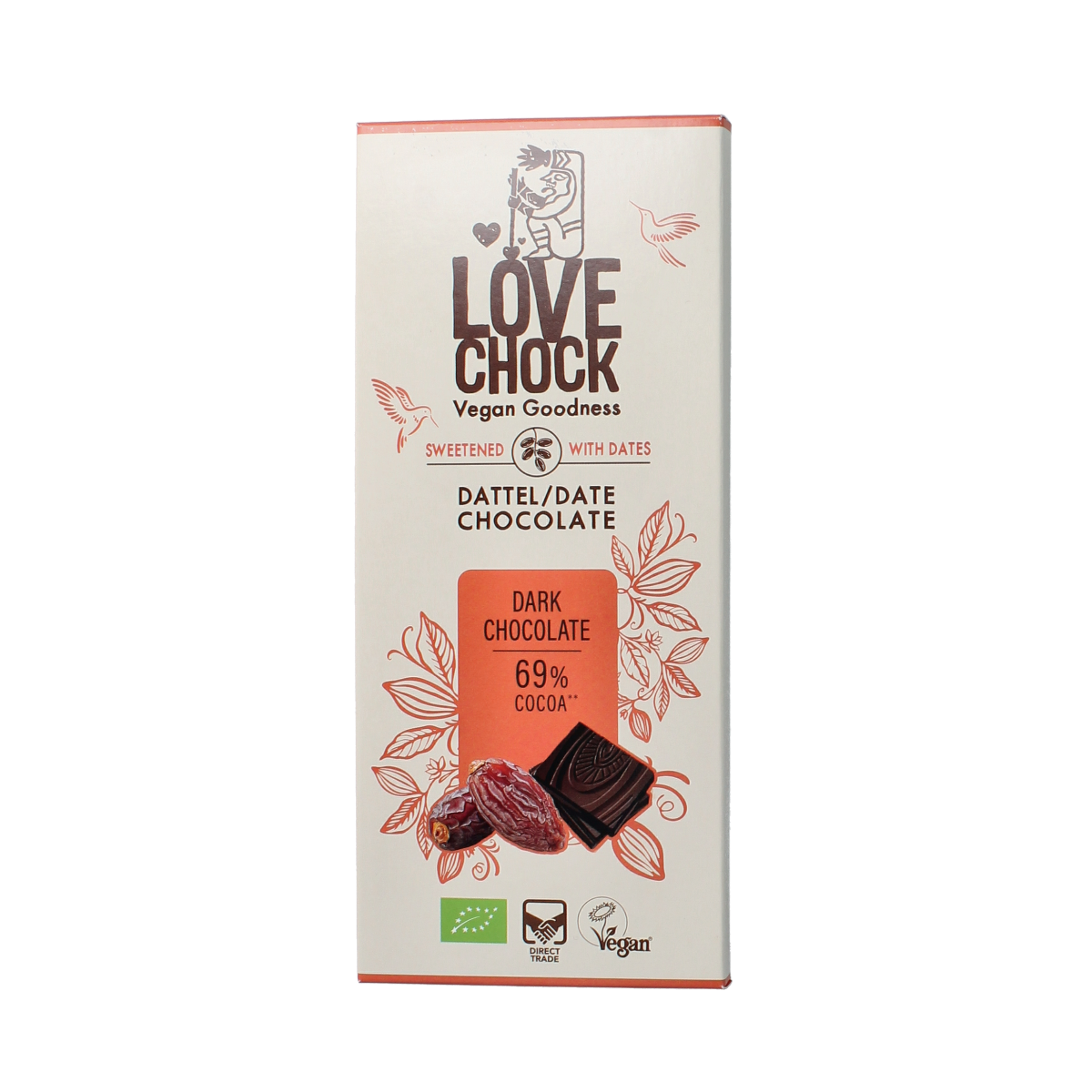 Lovechock Dark chocolate bio 70.00 Gram
