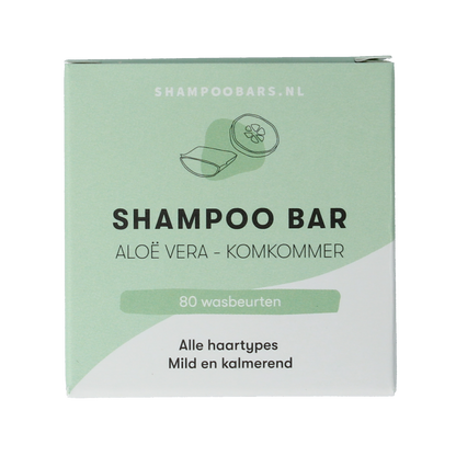 Shampoobars Shampoo bar aloe vera & komkommer 60.00 Gram