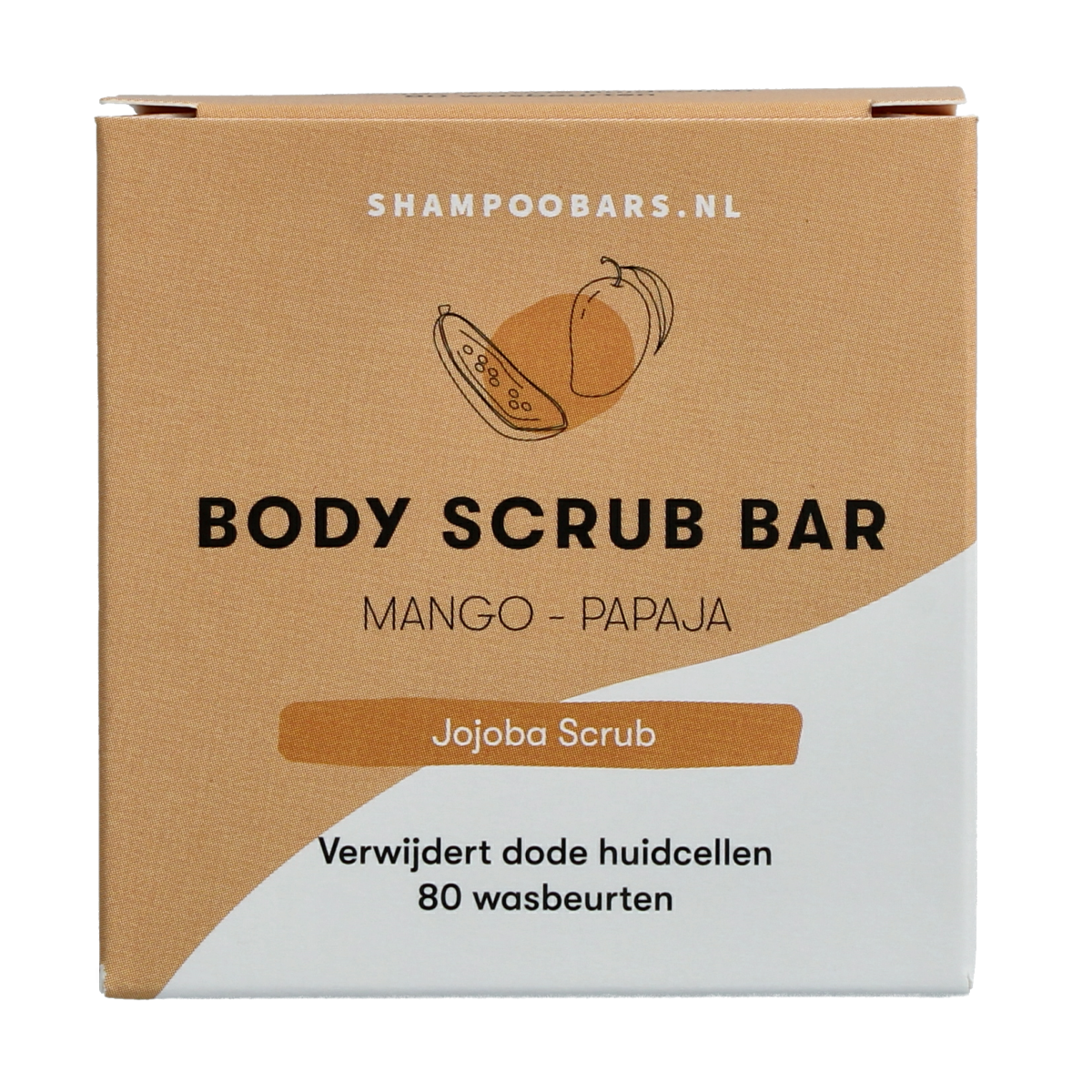 Shampoobars Body scrub bar mango & papaja 60.00 Gram