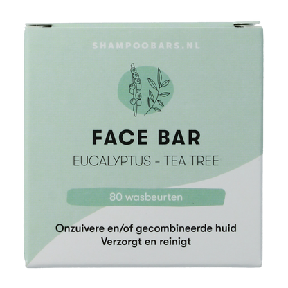 Shampoobars Face bar eucalyptus & tea tree 60.00 Gram