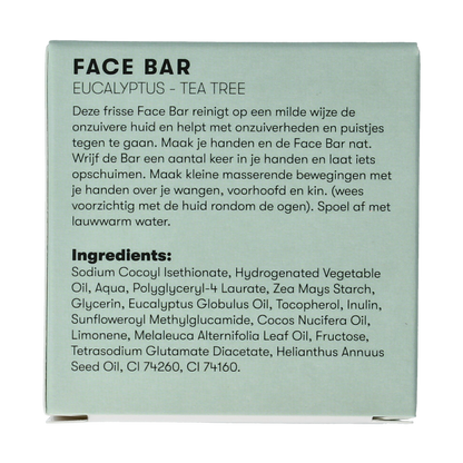 Shampoobars Face bar eucalyptus & tea tree 60.00 Gram