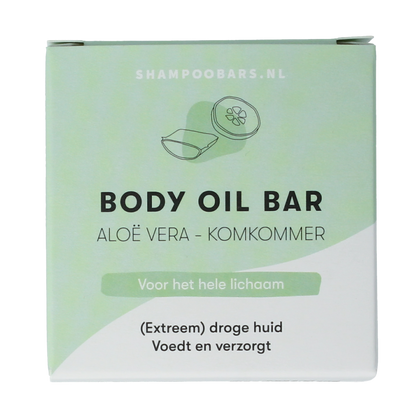 Shampoobars Body oil bar aloe vera & komkommer 45.00 Gram
