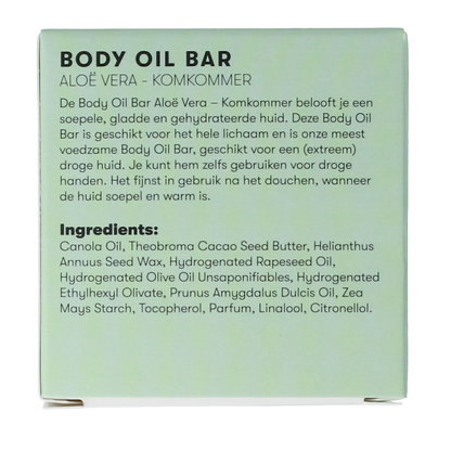 Shampoobars Body oil bar aloe vera & komkommer 45.00 Gram
