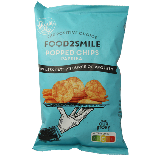 Food2Smile Popped chips paprika 90 Gram