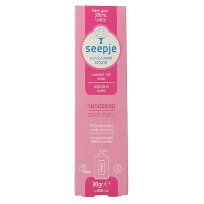 Seepje Handzeep lavendel & tonka navulling 38 Gram