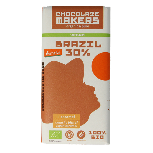 Chocolatemakers Brazil karamel 30% vegan demeter bio 80 Gram
