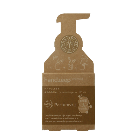 The Green Lab Co Handzeep navulset parfumvrij 4 Stuks