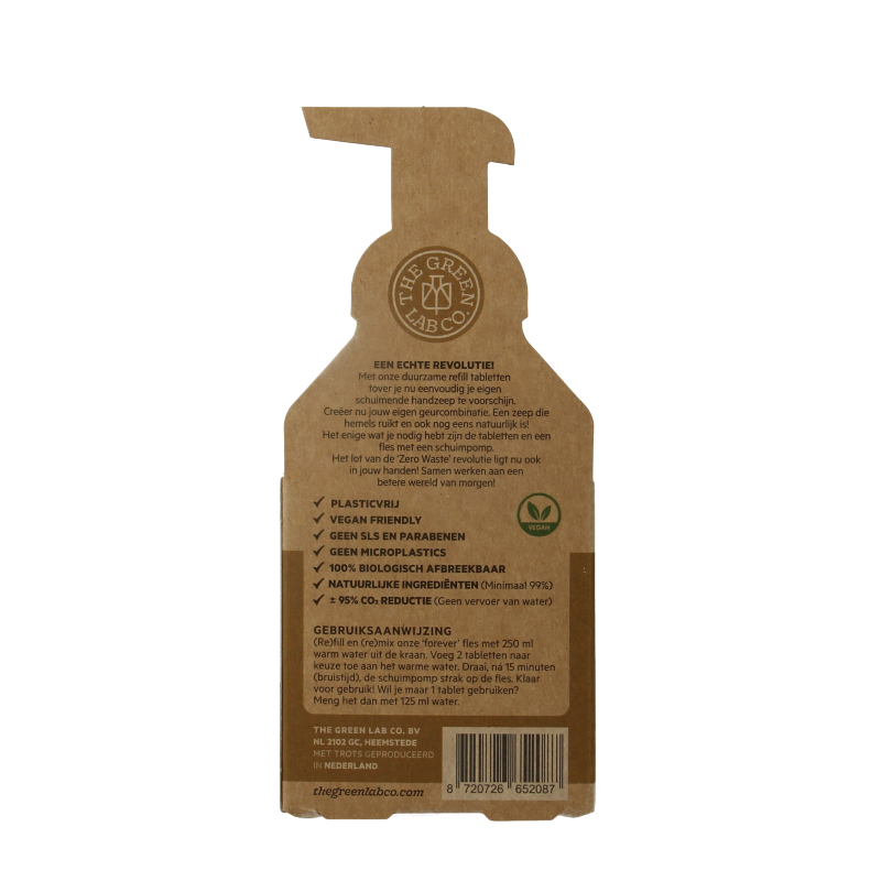 The Green Lab Co Handzeep navulset parfumvrij 4 Stuks