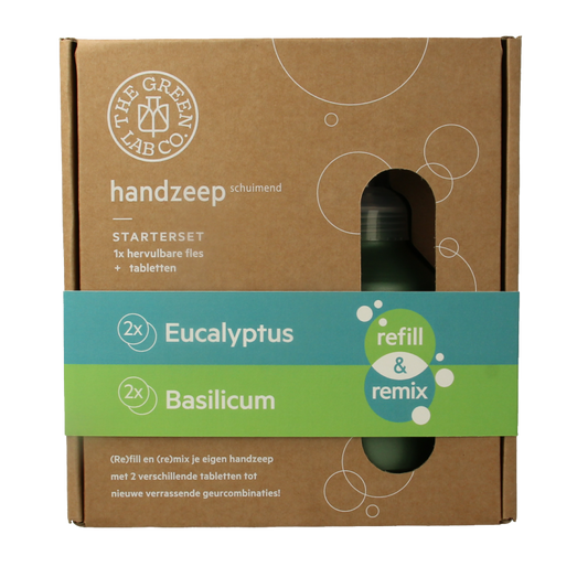 The Green Lab Co Handzeep premium starterset eucalyptus & basilicum 1 Set