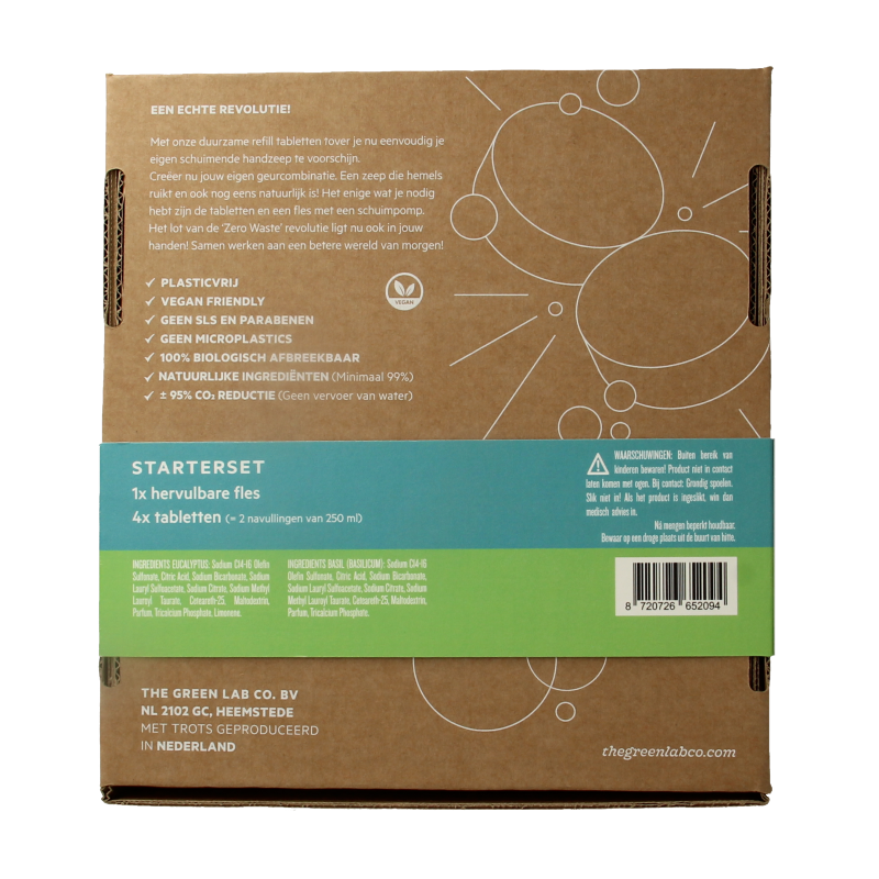 The Green Lab Co Handzeep premium starterset eucalyptus & basilicum 1 Set