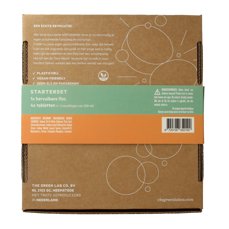 The Green Lab Co Handzeep premium starterset rozemarijn & gember 1 Set
