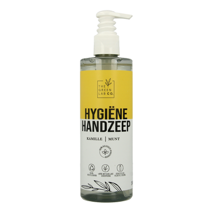 The Green Lab Co Handzeep vloeibaar kamille & munt met pomp 300 Milliliter
