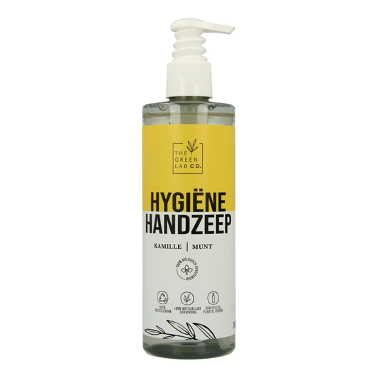 The Green Lab Co Handzeep vloeibaar kamille & munt met pomp 300 Milliliter