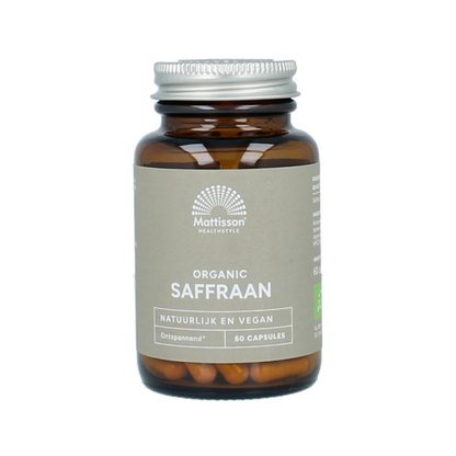 Mattisson Organic saffraan 30mg bio 60 Vegetarische capsules
